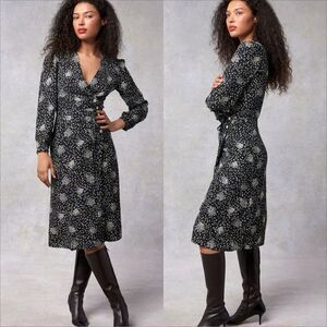 Rouje Gabin Dress Petales Hortensia Noir in Size US2